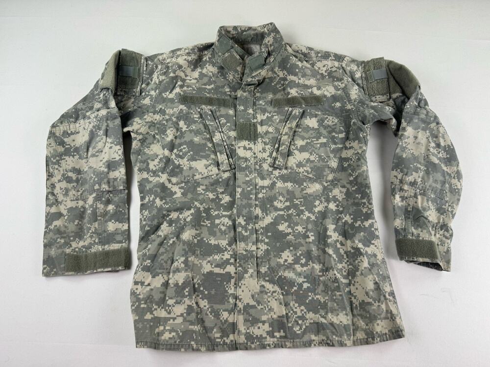 US Army ACU Digital Camo Combat Jacket Medium Long Ripstop Military Coat